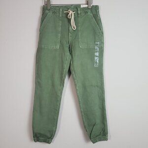 American Eagle Denim Joggers 2 Green Low Rise Casual Boho Jeans